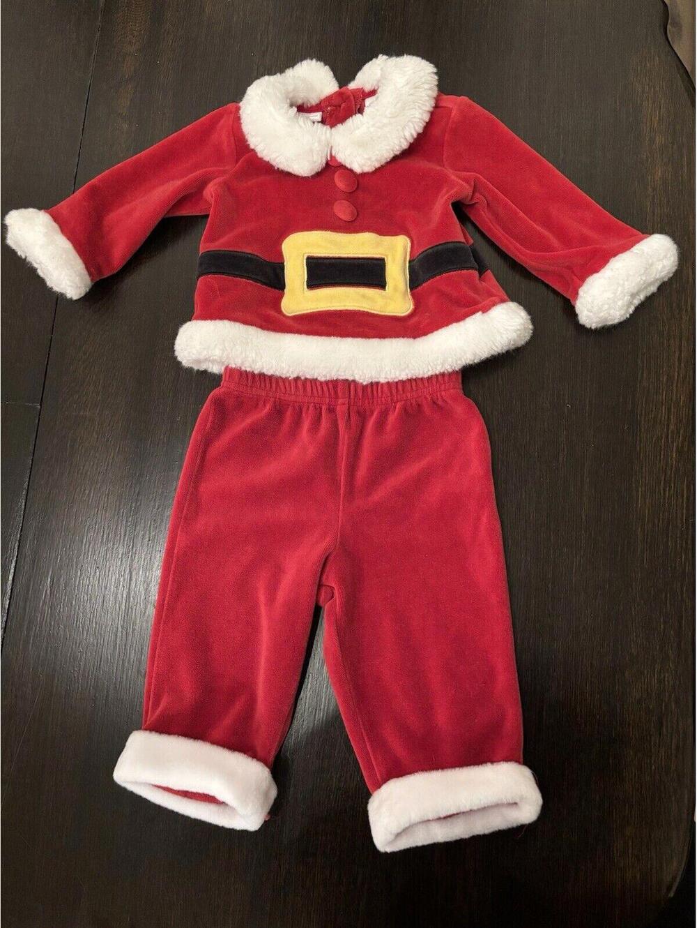Baby Santa Outfit, Infant Christmas Clothes, 3-9 months Red White